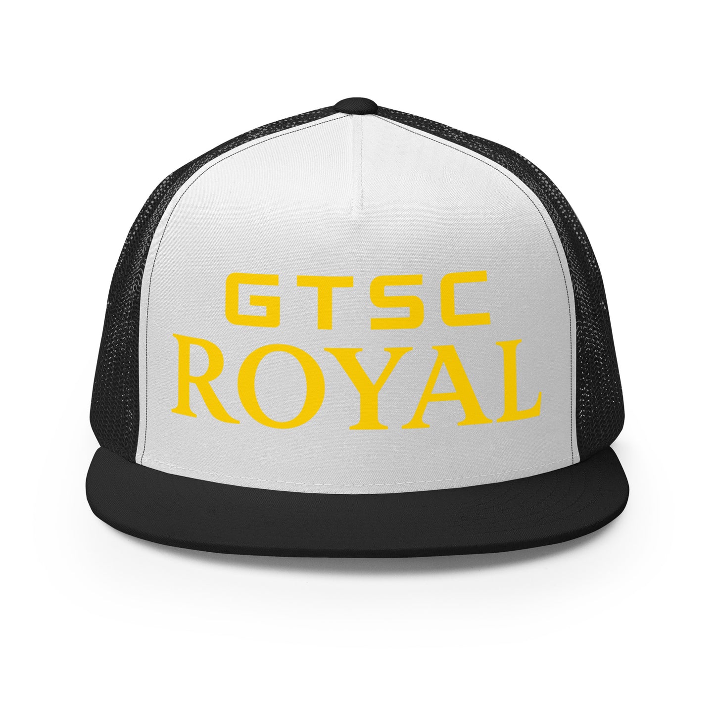 Performance | 5 Panel Trucker Cap | GTSC Royal | Modern Script Logo