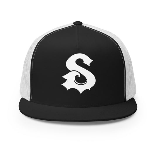 Performance | 5 Panel Trucker Cap | Naples Sirens | Lettermark Logo