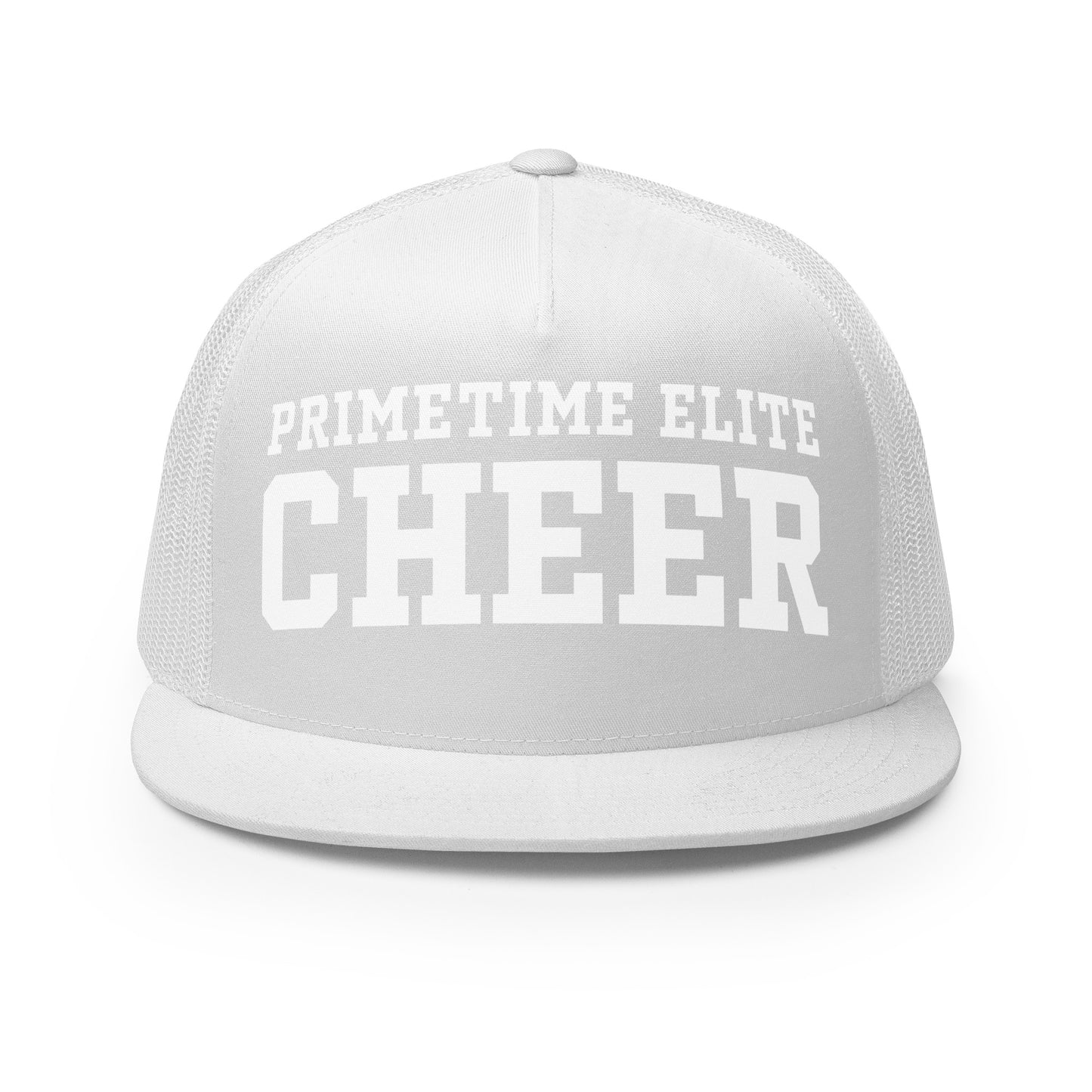Performance | 5 Panel Trucker Cap | PTE Bulldog Cheer | Crest Logo