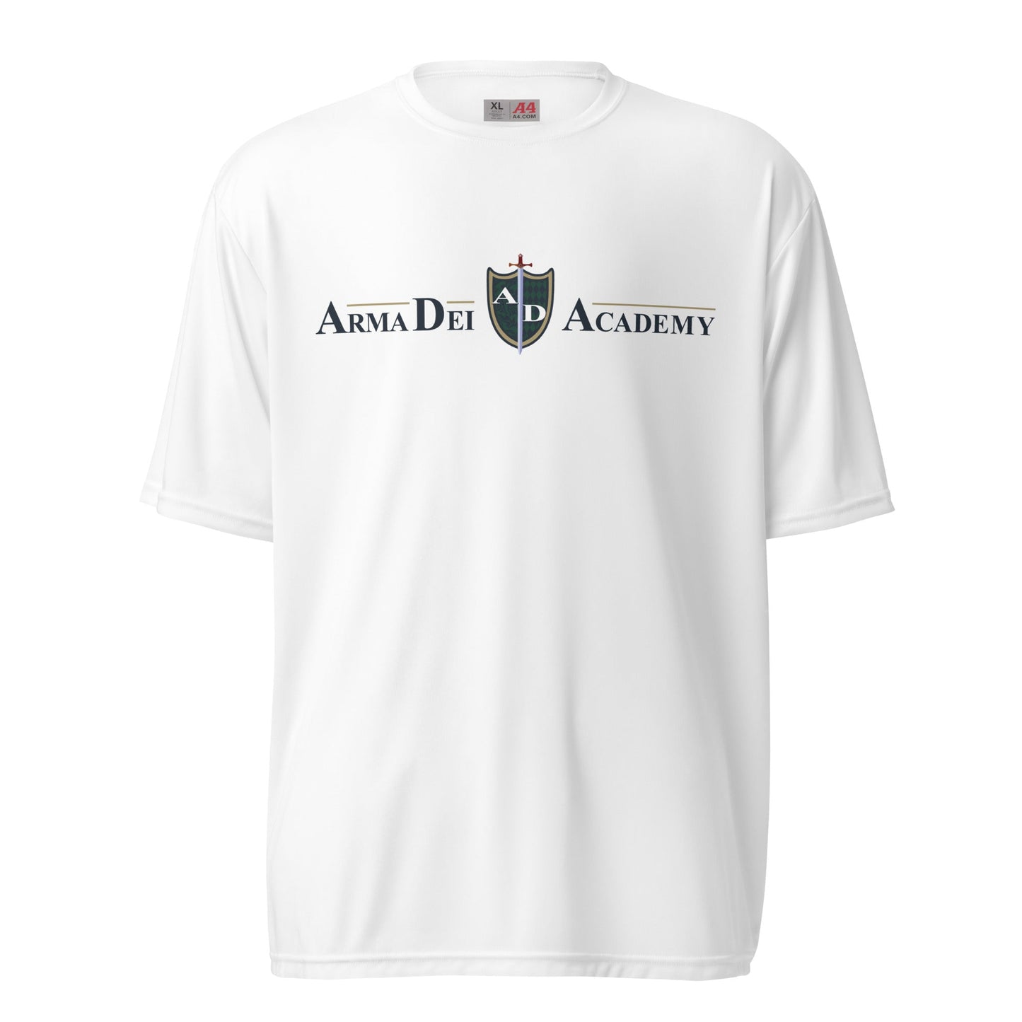 Active | Moisture Wicking Shirt | Arma Dei Academy | Text Shield Logo