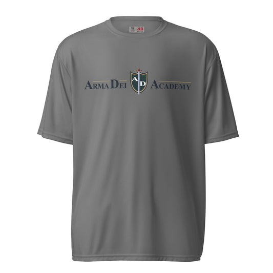 Active | Moisture Wicking Shirt | Arma Dei Academy | Text Shield Logo