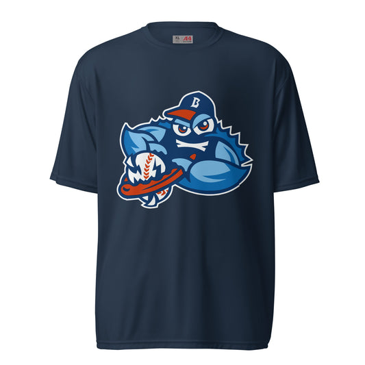Active | Moisture Wicking Shirt | Bellport BlueClaws | Mascot Logo