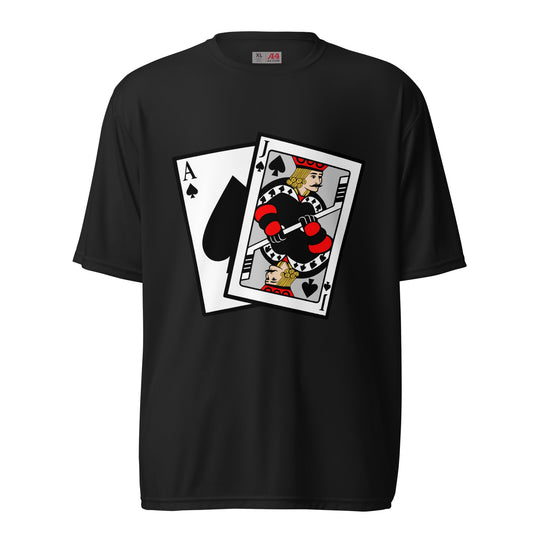 Active | Moisture Wicking Shirt | Blackjack’s Roller Hockey | Royal Spade Crest Logo
