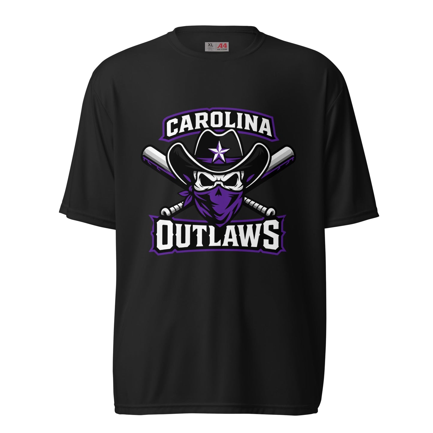 Active | Moisture Wicking Shirt | Carolina Outlaws Baseball | Crest Logo
