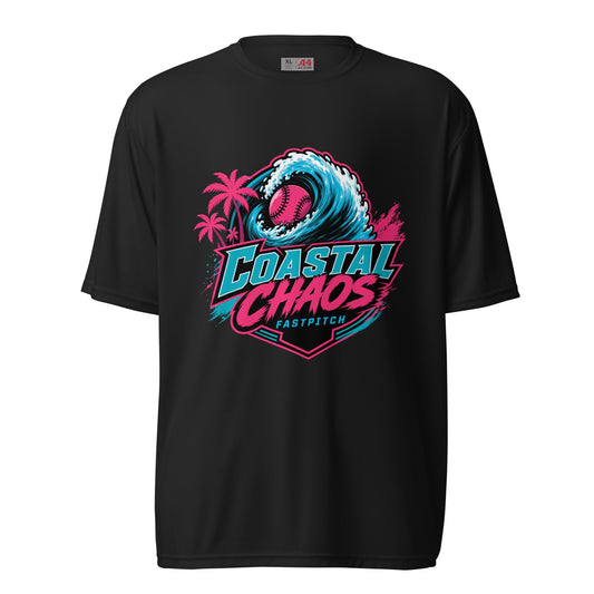 Active | Moisture Wicking Shirt | Coastal Chaos Fastpitch | Emblem Logo