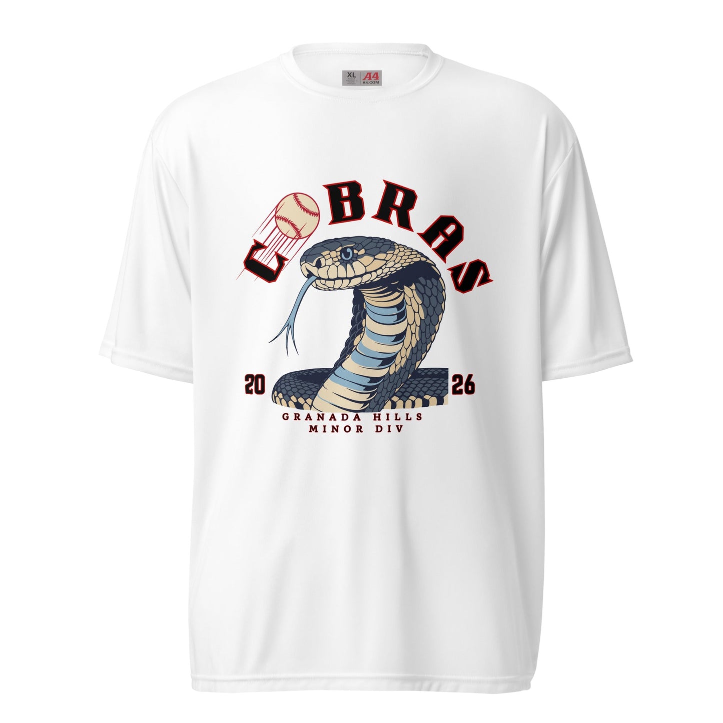 Active | Moisture Wicking Shirt | Cobras '26 | Minor Div Logo