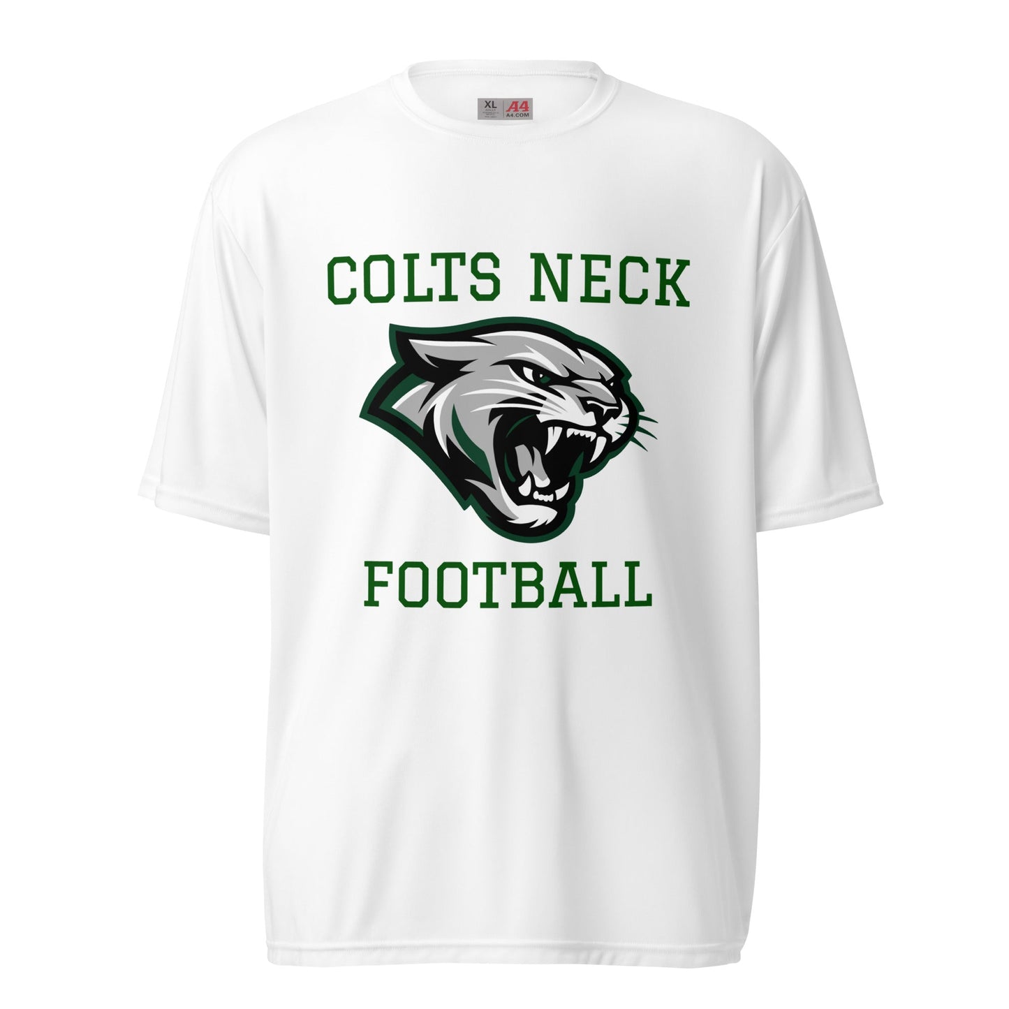 Active | Moisture Wicking Shirt | Colts Neck Cougars | Youth Tackle Football (AYF) | Green Predator Logo