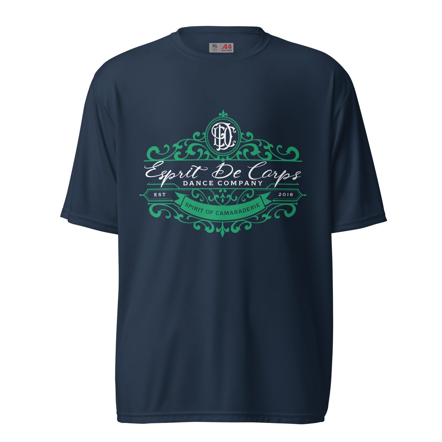 Active | Moisture Wicking Shirt | Esprit de Corps Dance Co., LLC | Crest Logo