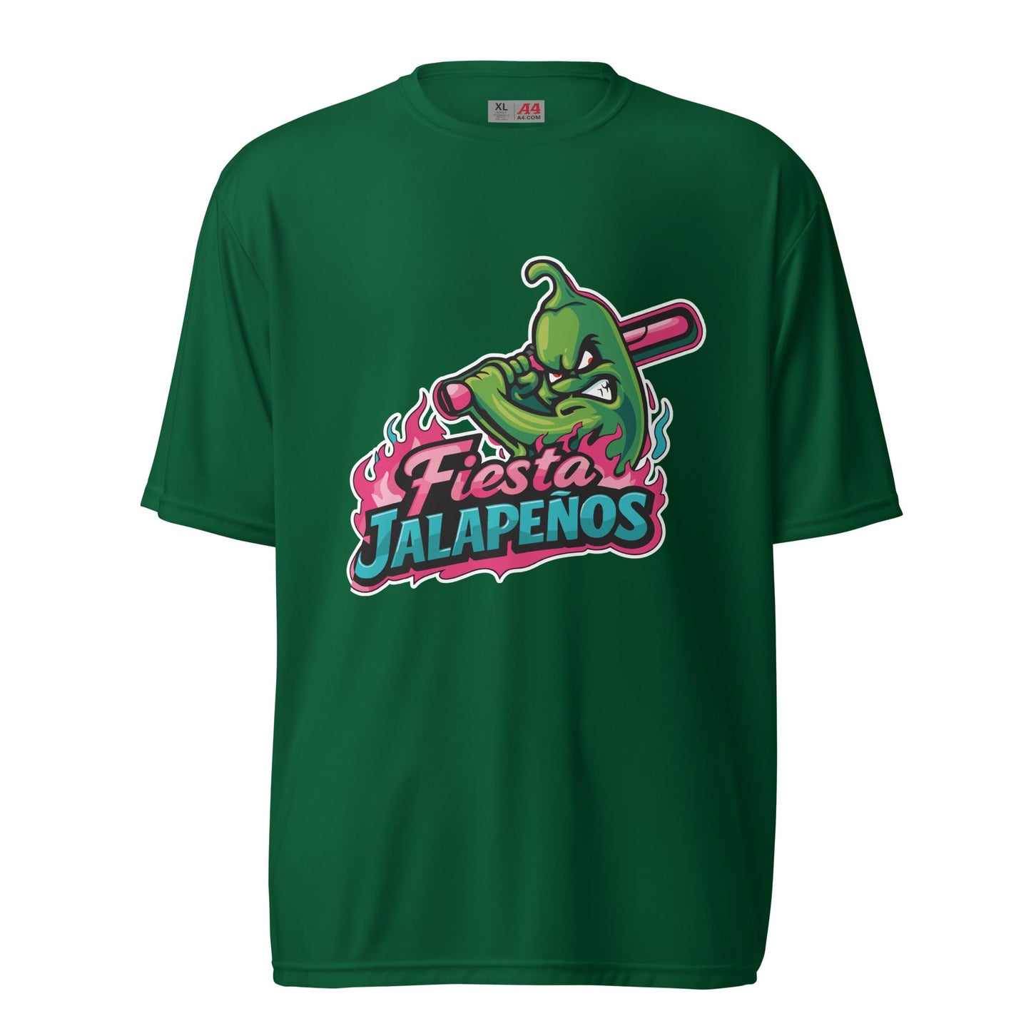 Active | Moisture Wicking Shirt | Jalapenos Baseball | Fiesta Logo