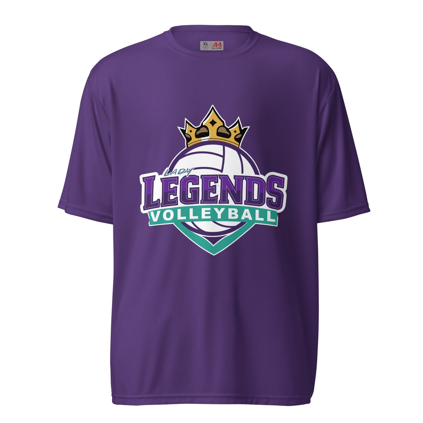 Active | Moisture Wicking Shirt | Lady Legends Volleyball | Crown Logo