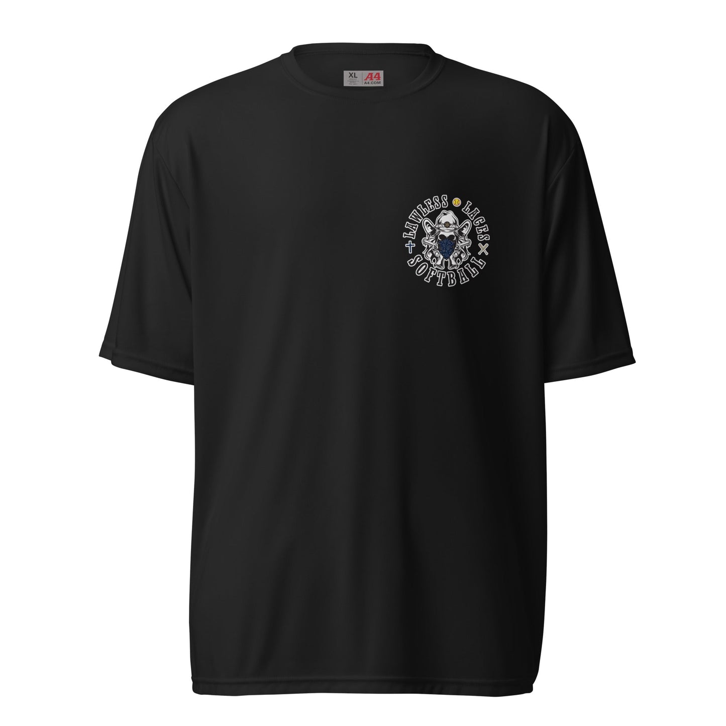 Active | Moisture Wicking Shirt | Lawless Laces Softball | Outlined Pocket Logo