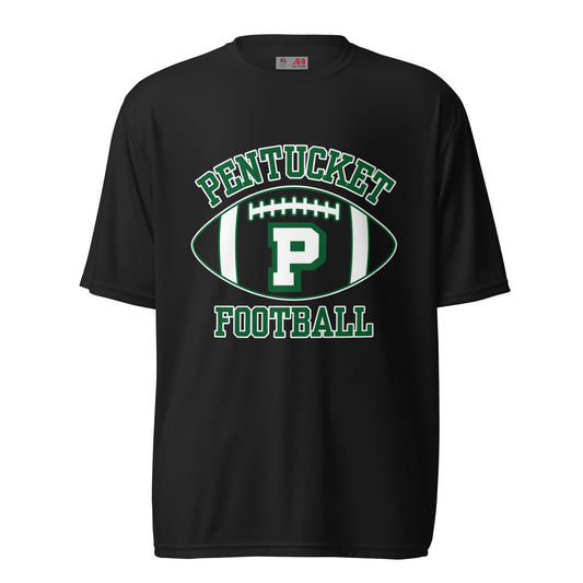 Active | Moisture Wicking Shirt | Pentucket Youth Football and Cheer | Varsity Badge Logo