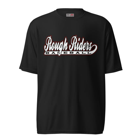 Active | Moisture Wicking Shirt | Rough Riders | Baseball Script Logo