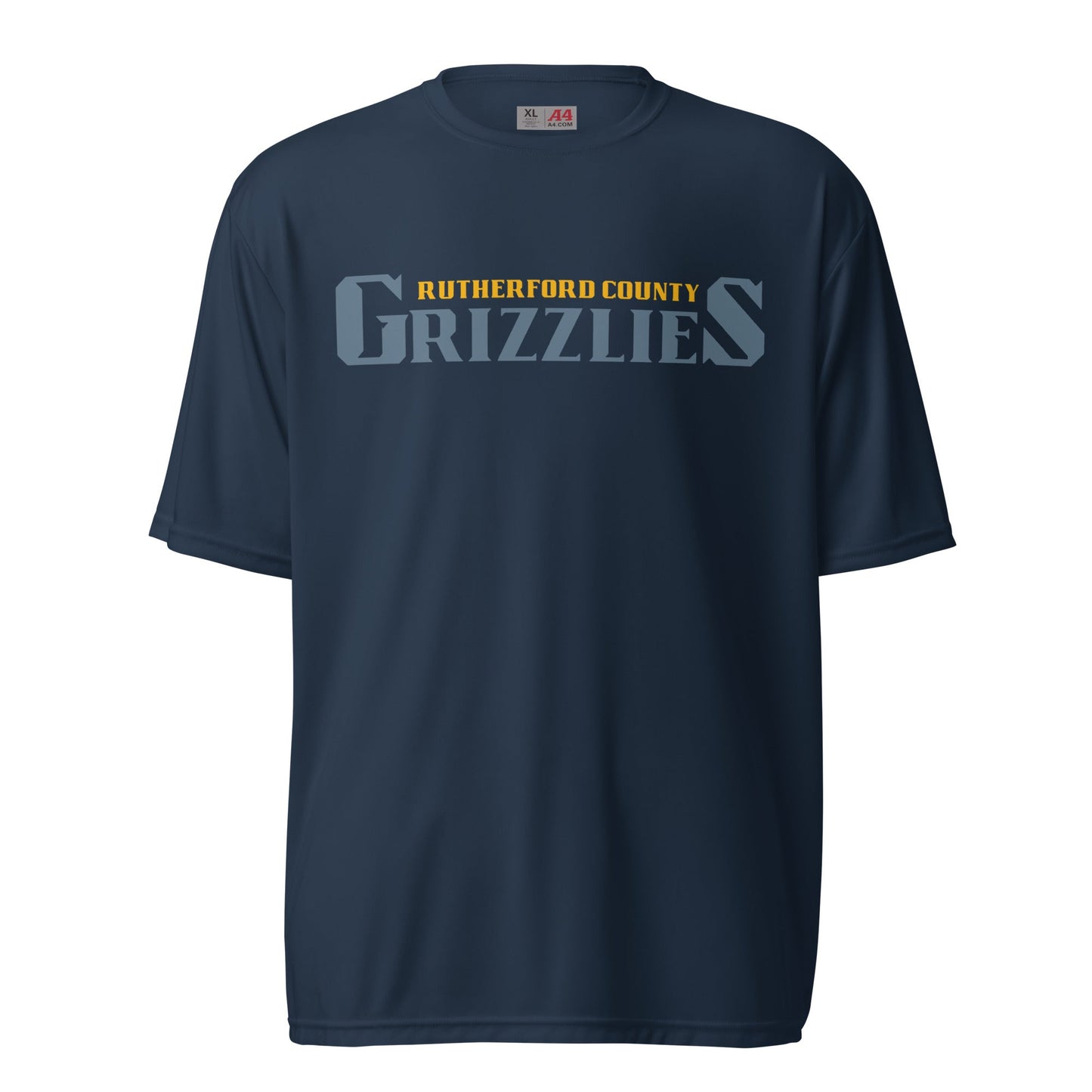 Active | Moisture Wicking Shirt | Rutherford County Grizzlies Football | Alt Script Logo