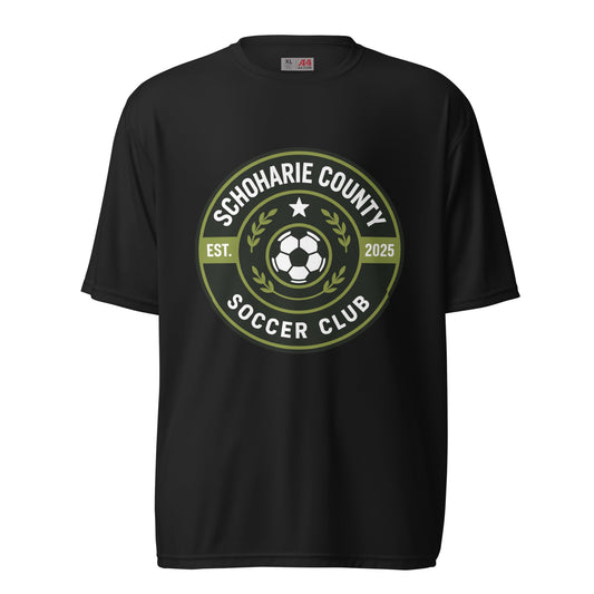 Active | Moisture Wicking Shirt | Schoharie County Soccer Club | Badge Logo