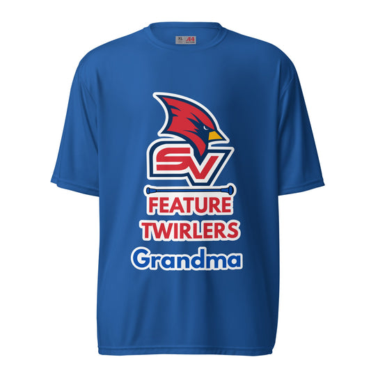 Active | Moisture Wicking Shirt | SVSU Feature twirlers | Grandma Logo