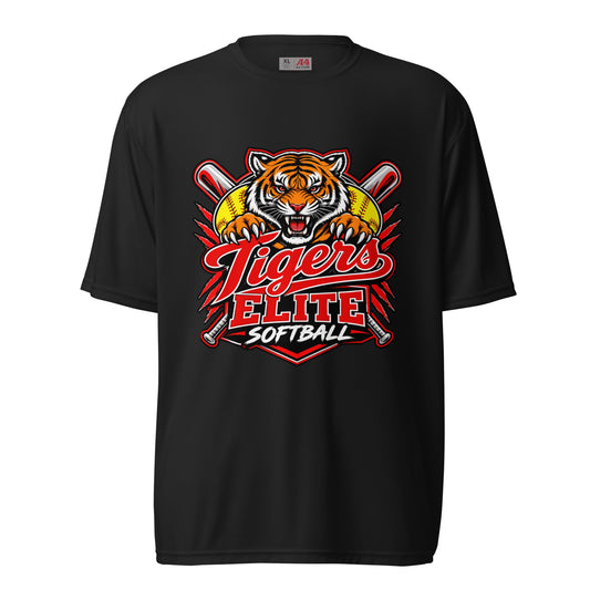 Active | Moisture Wicking Shirt | Tigers Elite Softball | Emblem Logo