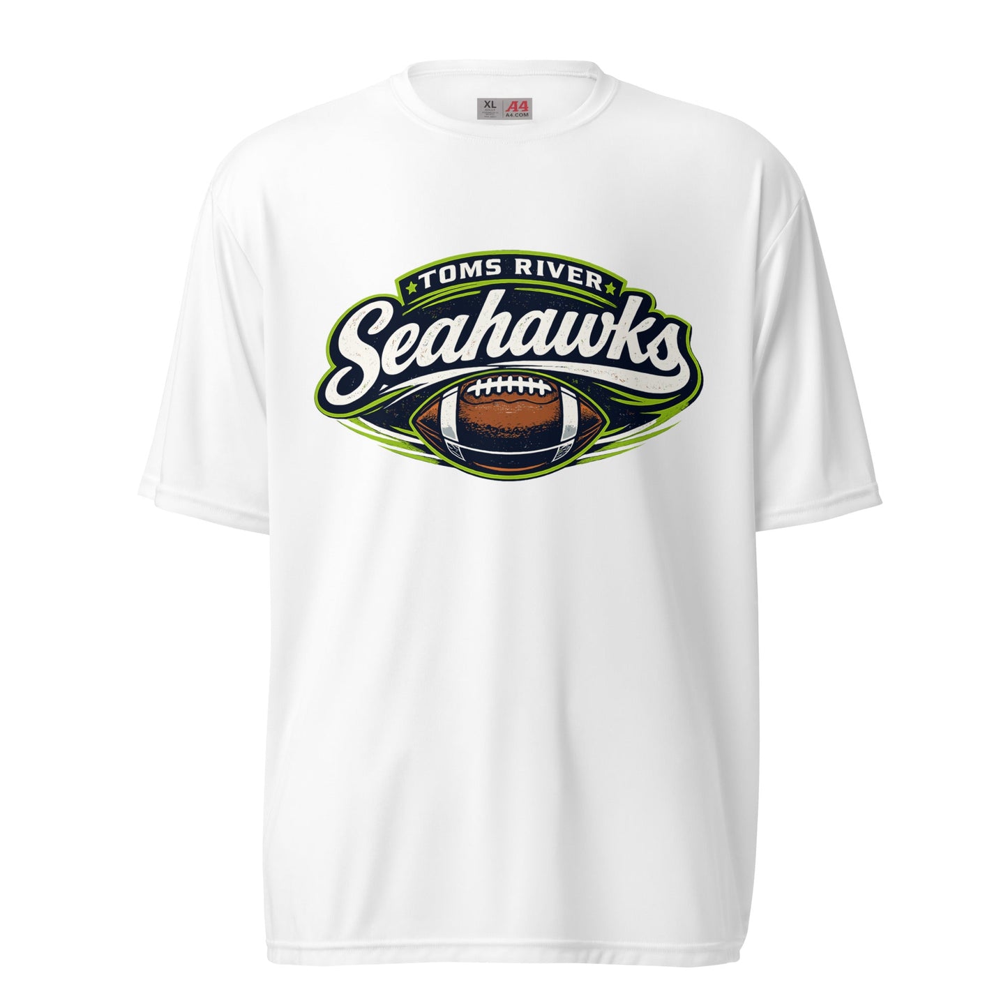 Active | Moisture Wicking Shirt | Toms River Seahawks | Football Emblem Logo