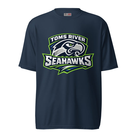 Active | Moisture Wicking Shirt | Toms River Seahawks | Mascot Script Logo