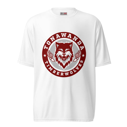 Active | Moisture Wicking Shirt | Tonawanda High School Track and Field | Mascot Badge Logo
