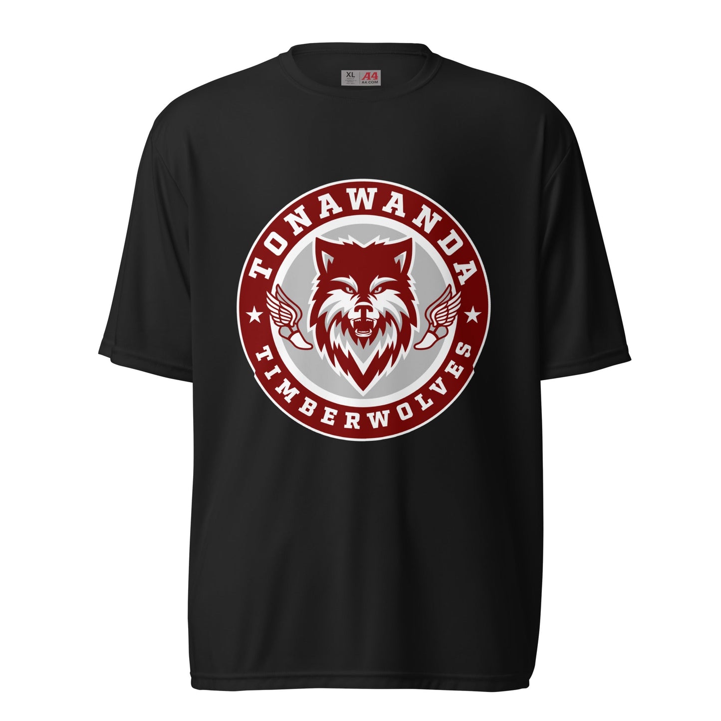 Active | Moisture Wicking Shirt | Tonawanda High School Track and Field | Mascot Badge Logo