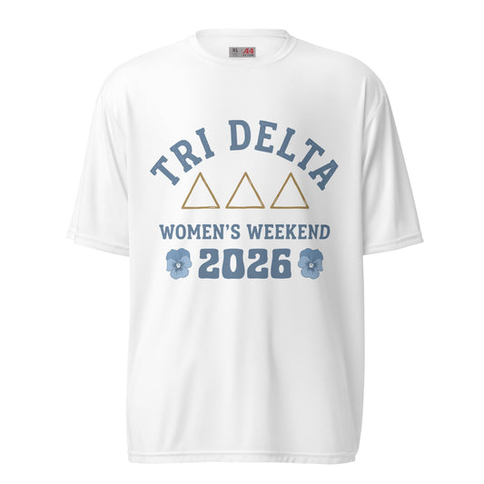 Active | Moisture Wicking Shirt | Tri Delta Epsilon | Sisterhood Script Logo