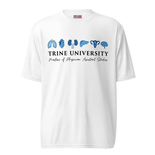 Active | Moisture Wicking Shirt | Trine PA program | Modern Script Logo