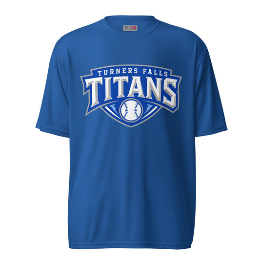 Active | Moisture Wicking Shirt | Turners Falls Titans | Titan Crest Logo