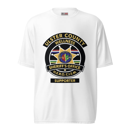 Active | Moisture Wicking Shirt | Ulster County Sheriff's Office Wellness Division | Badge Logo