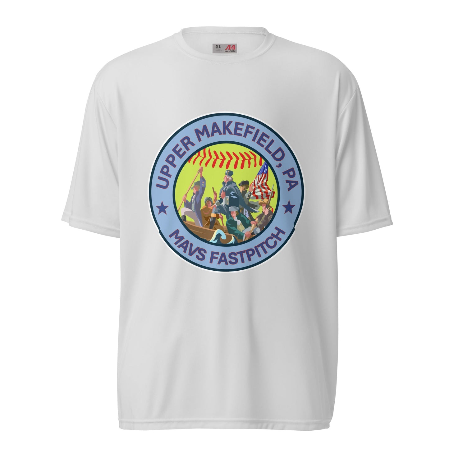Active | Moisture Wicking Shirt | Upper Makefield Mavs Fastpitch | Crossing Badge Logo