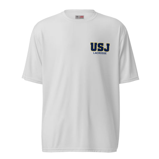 Active | Moisture Wicking Shirt | USJ women’s lacrosse | USJ Emblem Logo