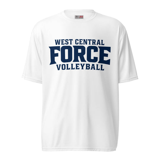 Active | Moisture Wicking Shirt | West Central Force Volleyball | Blue Logo