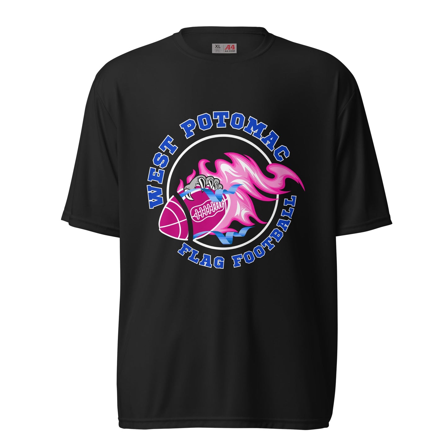 Active | Moisture Wicking Shirt | West Potomac Flag Football | Crest Logo