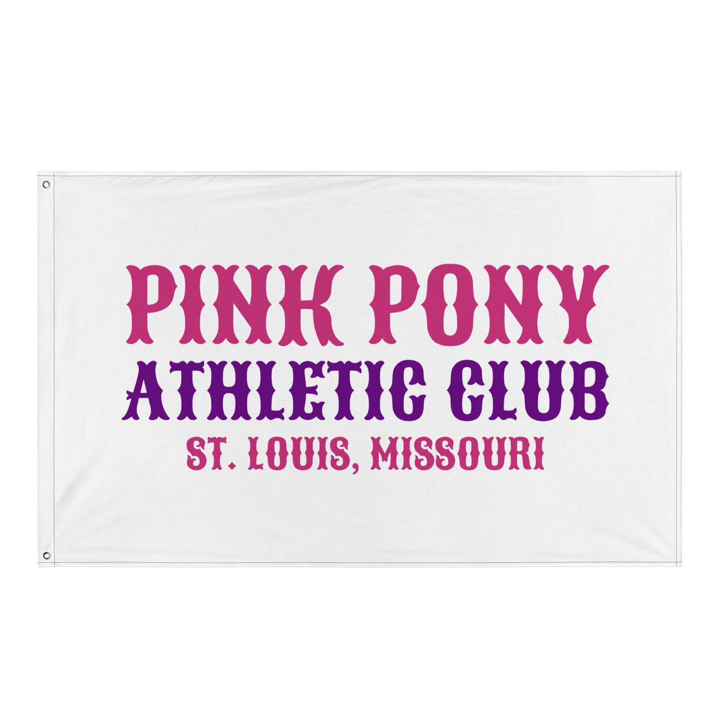 Flag | Pink Pony Athletic Club | Athletic Wordmark Logo