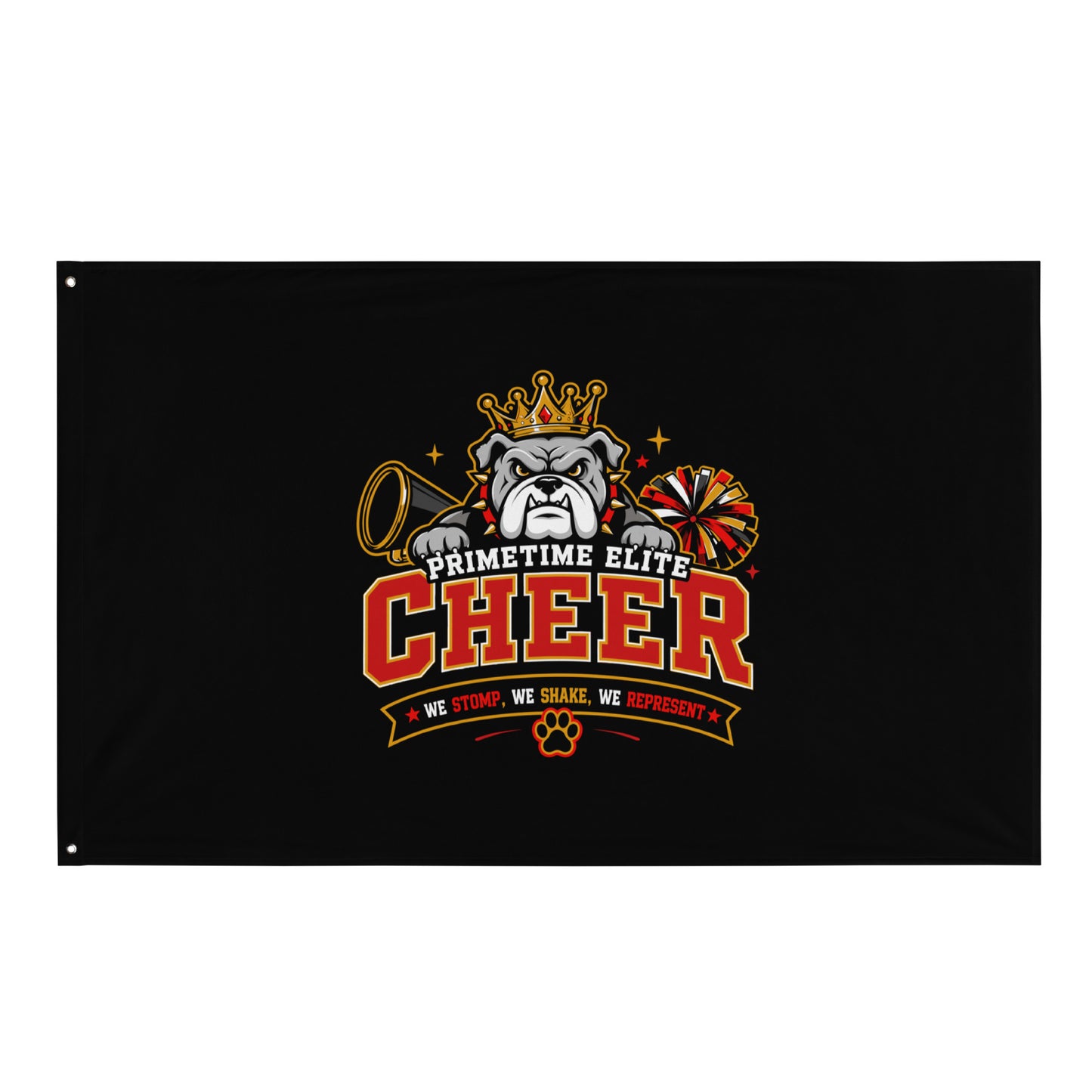 Flag | PTE Bulldog Cheer | Crest Logo