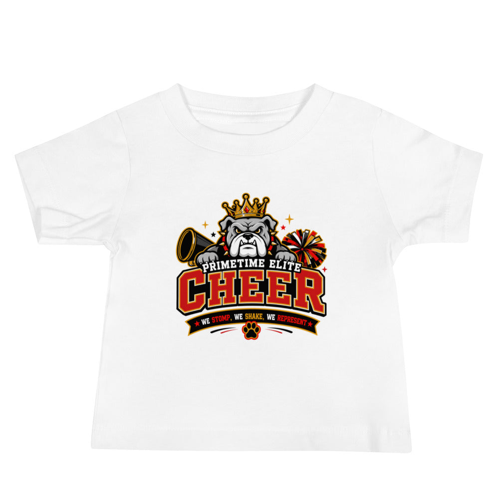 Performance | Baby T-Shirt | PTE Bulldog Cheer | Crest Logo