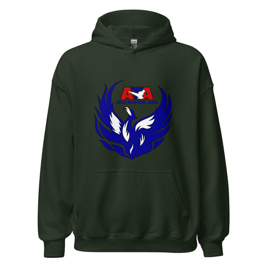 Classic | Hoodie | Azle Martial Arts | Blue Fire Crest Logo