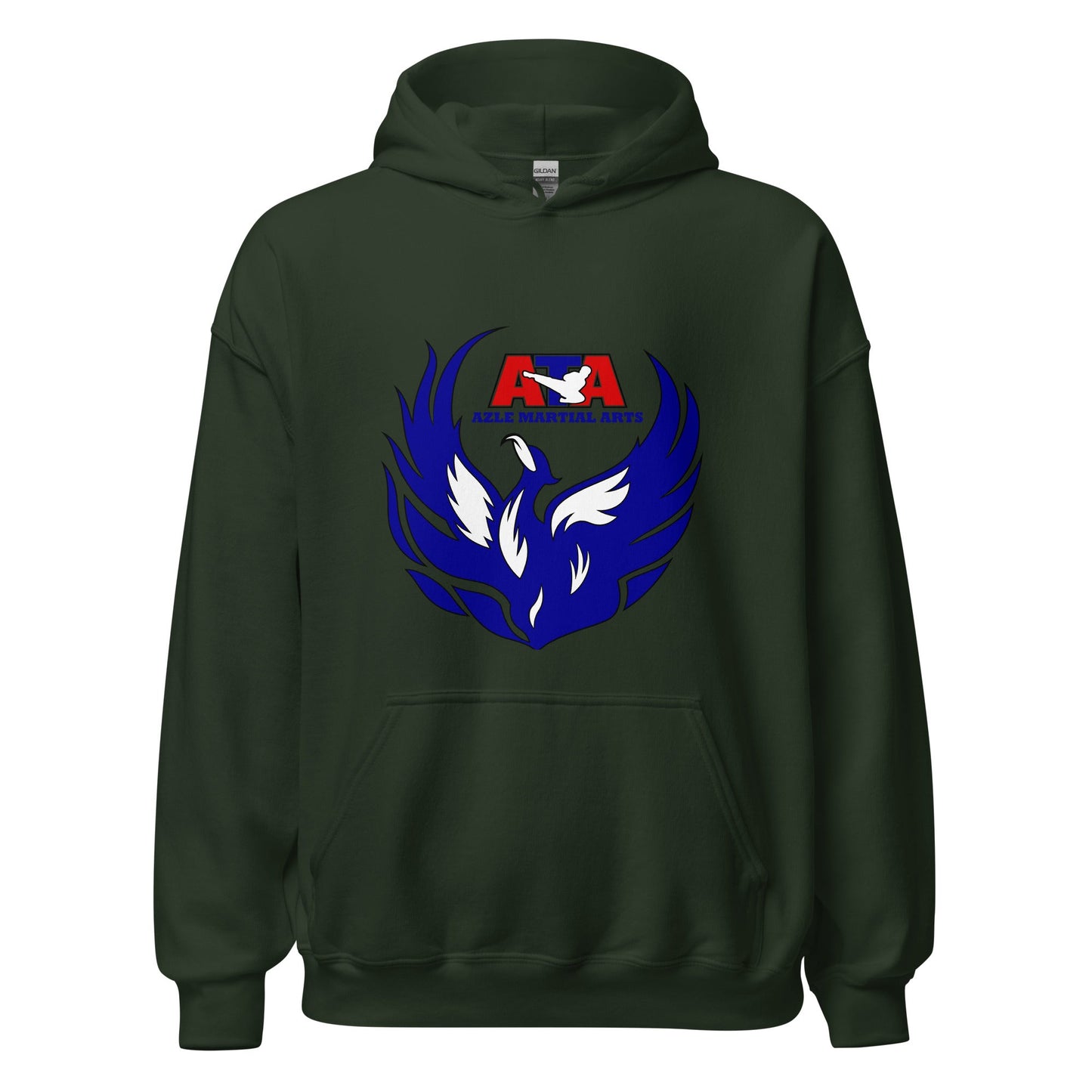 Classic | Hoodie | Azle Martial Arts | Blue Fire Crest Logo