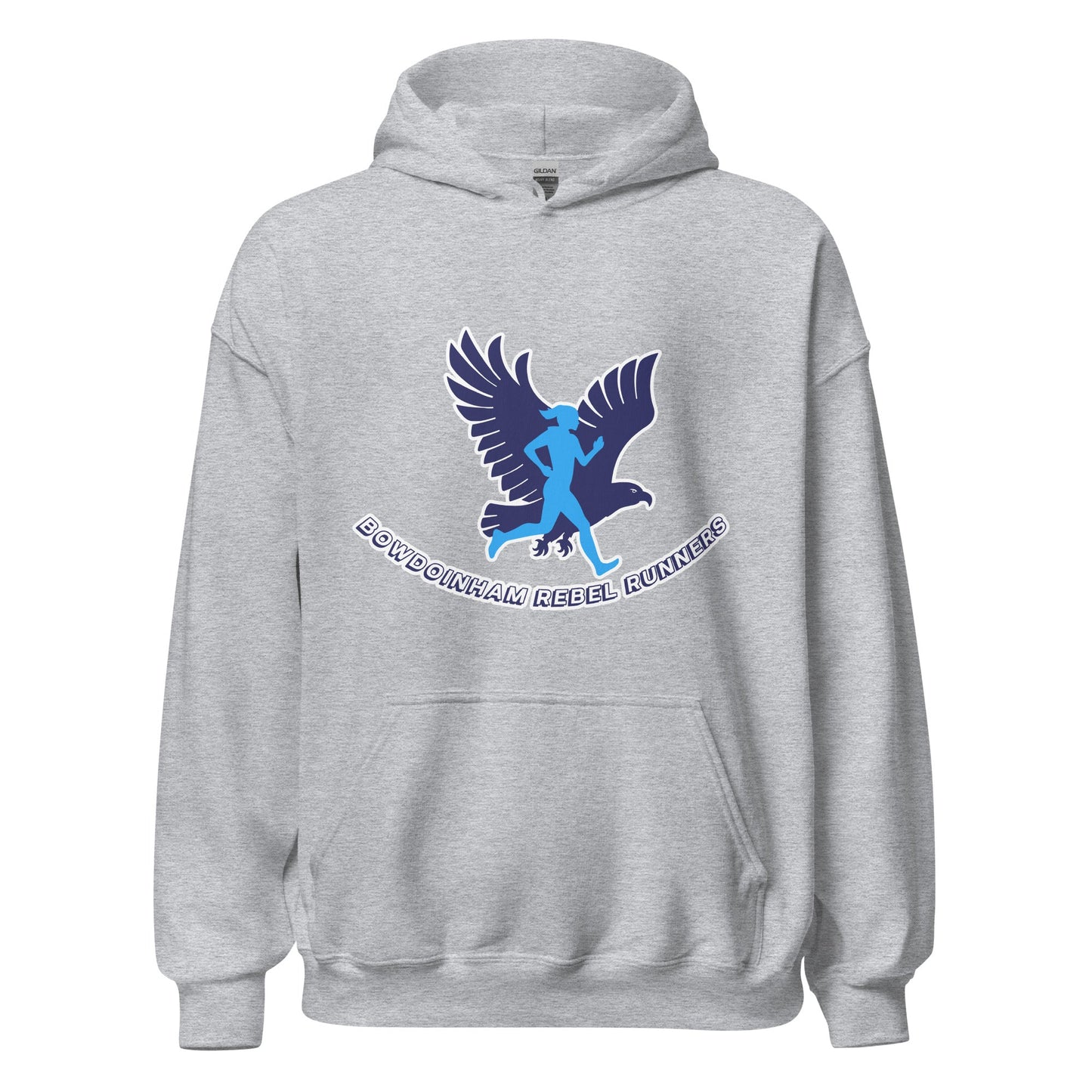 Classic | Hoodie | Bowdoinham Rebel Runners | Aerial Runner Emblem Logo