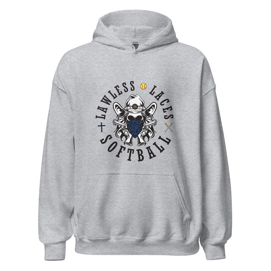 Classic | Hoodie | Lawless Laces Softball | Bandana Mascot Logo