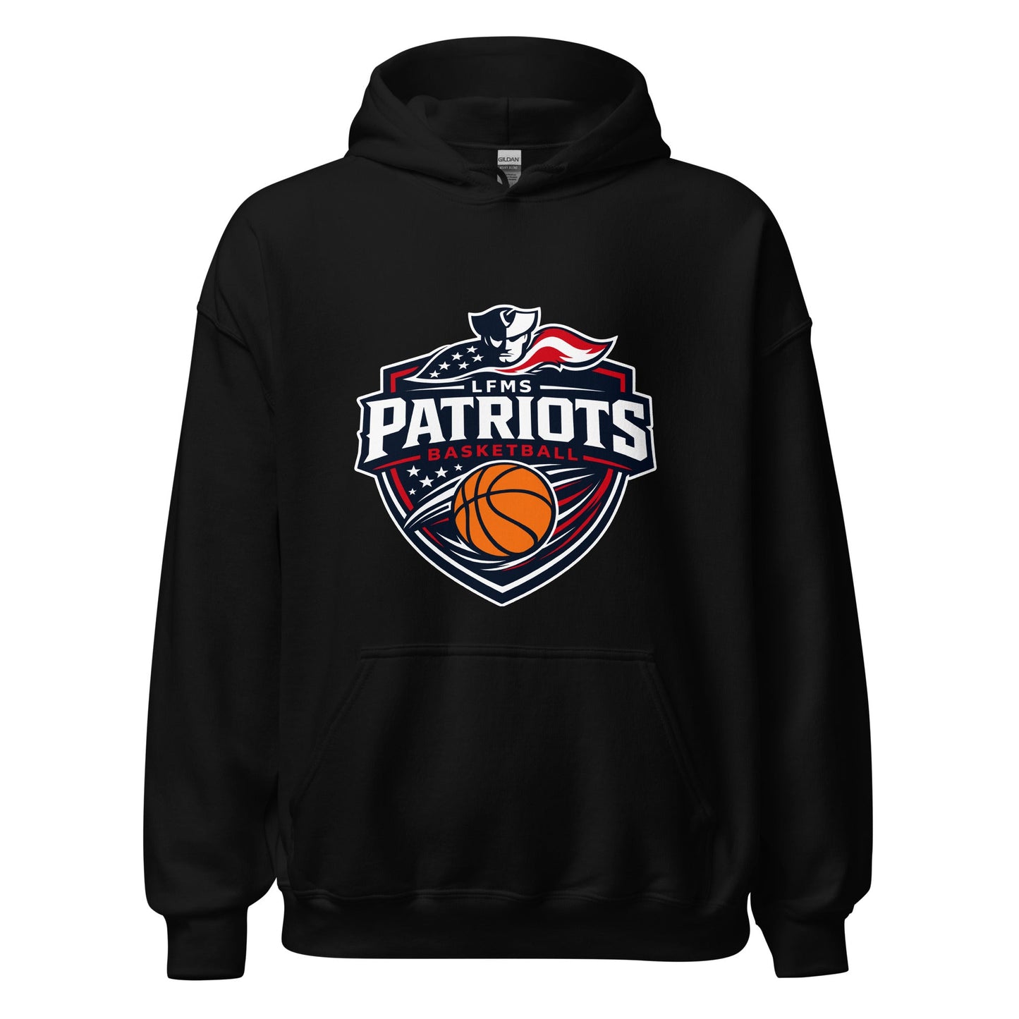 Classic | Hoodie | LFMS Athletics | Patriots Basketball Logo