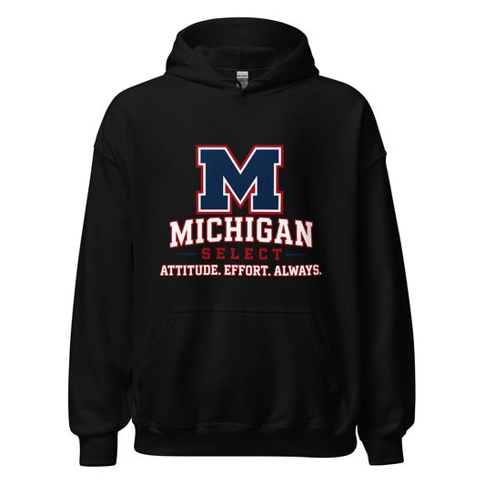 Classic | Hoodie | Michigan Select Baseball | Crest Logo