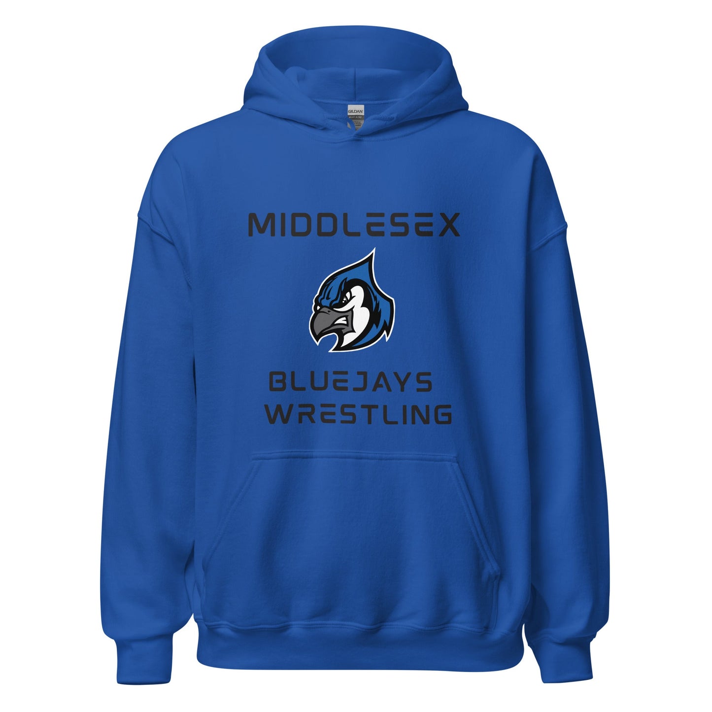 Classic | Hoodie | Middlesex Bluejays Wrestling | Bluejays Logo