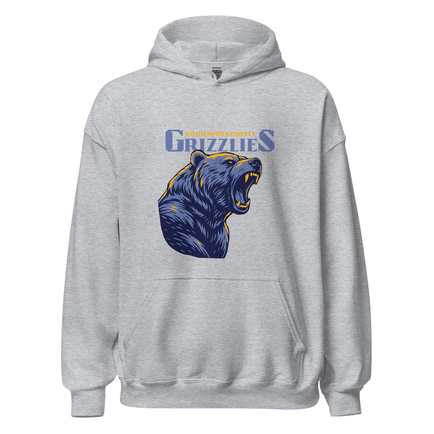 Classic | Hoodie | Rutherford County Grizzlies Football | Big Grizzlies Logo
