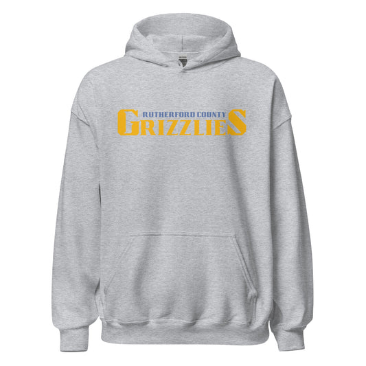 Classic | Hoodie | Rutherford County Grizzlies Football | Script Logo