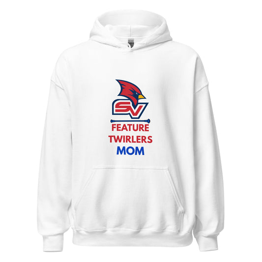 Classic | Hoodie | SVSU Feature twirlers | Mom Logo