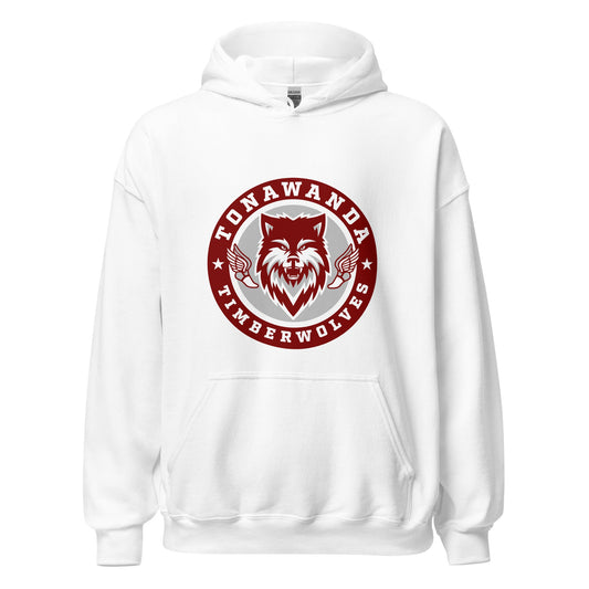 Classic | Hoodie | Tonawanda High School Track and Field | Mascot Badge Logo
