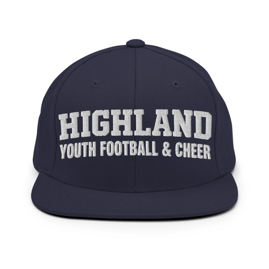 Snapback Hat | Highland youth football and cheer | Emblem Logo