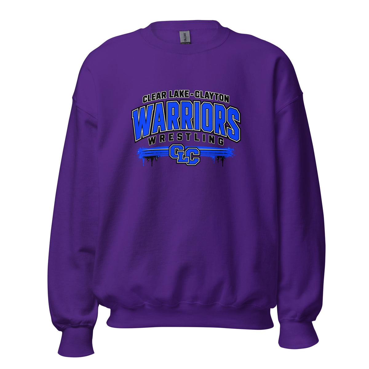 Classic | Sweatshirt | Clear Lake - Clayton Wrestling | Warrior Crest Logo