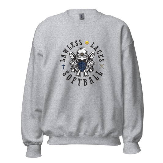 Classic | Sweatshirt | Lawless Laces Softball | Bandana Mascot Logo